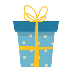 Christmas gift box. Vector illustration.