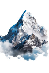 Fototapeta na wymiar Majestic mountains realistic isolated on transparent background.