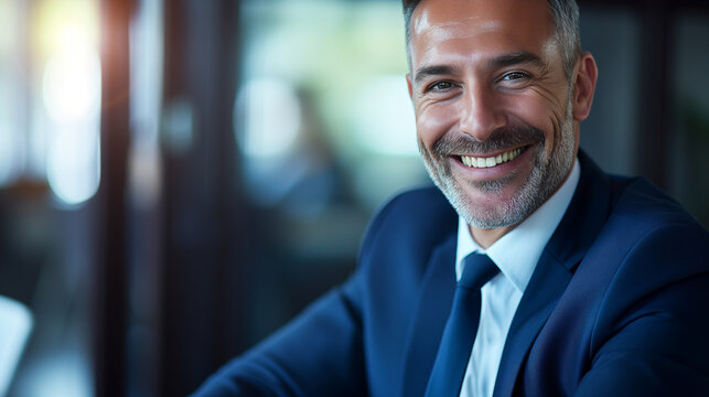Senior Male Executive Smiling
