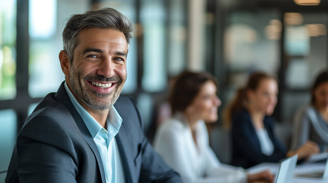 Senior Male Executive Smiling