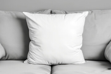 Fototapeta na wymiar White blank pillow mock up, fabric mock up 