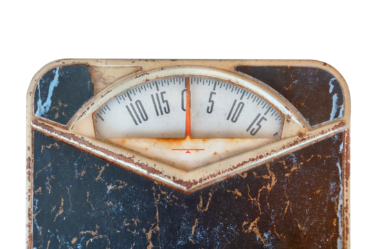 Vintage weathered weight scale