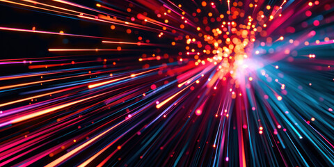 Fototapeta premium abstract neon glitter lines background 