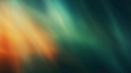 Colorful blurred dark green abstract wallpaper with waves. Drapery abstract background, flow of colorful fabric of tissue. Aquamarine, green and orange, desertwave