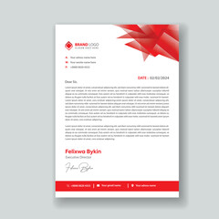 Modern and professional company business letterhead template design