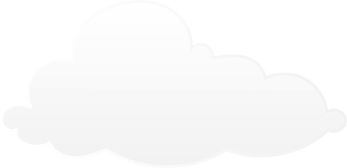 Cloud illustration on transparent background.
