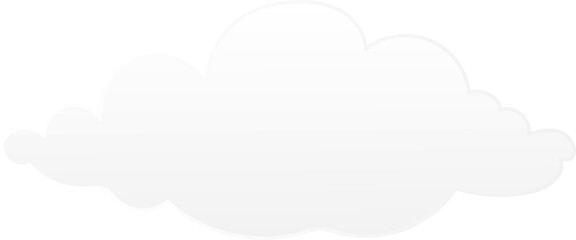Cloud illustration on transparent background.
