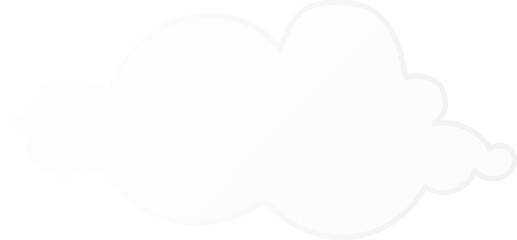 Cloud illustration on transparent background.
