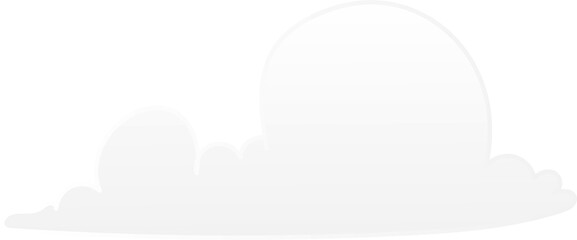 Cloud illustration on transparent background.
