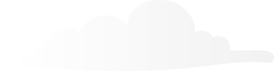 Cloud illustration on transparent background.
