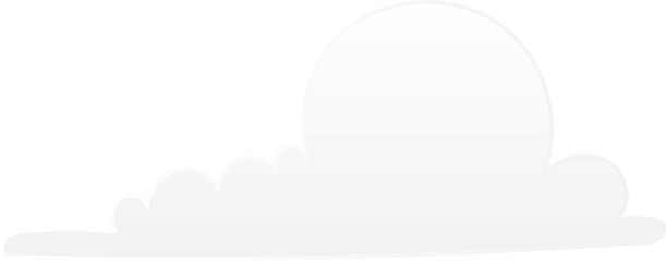 Cloud illustration on transparent background.
