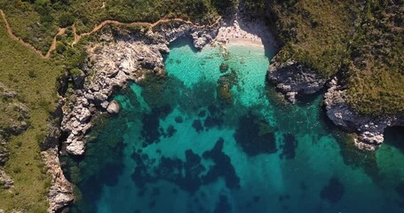 tyrrhenian sea beach drone 4k zenithal 01