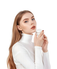 Beautiful woman, cute, model, transparent background