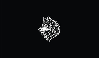 wolf logo, wolf face, wolf design, - obrazy, fototapety, plakaty