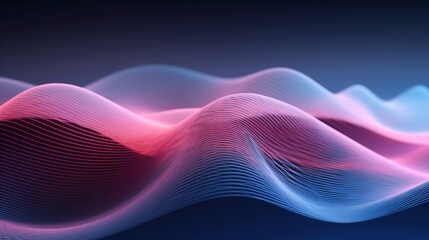 abstract geometric waves transparent geometry 3d image.Generative AI
