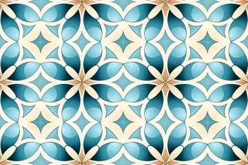 Fototapeta premium Geometric floral pattern. abstract texture with curved shapes, Luxury design in oriental style