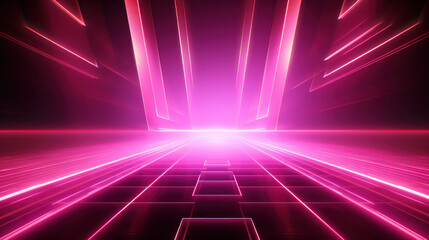 abstract glowing neon pink lines, digital background  