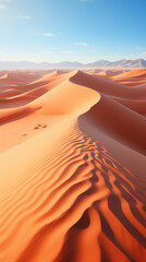 Fototapeta na wymiar sand dunes in the desert, Aerial View of Sand Dunes in the Desert
