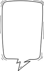 Hand drawn bubbles illustration on transparent background.
