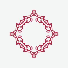 Decorative vintage frame. Vector design. floral ornament. vintage element.