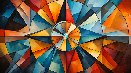 Abstract Kaleidoscope.Dynamic Geometry - obrazy, fototapety, plakaty