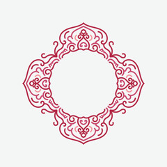 Decorative vintage frame. Vector design. floral ornament. vintage element.