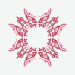 Decorative vintage frame. Vector design. floral ornament. vintage element.