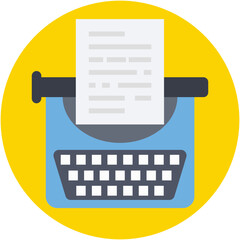 Typewriter Vector Icon - obrazy, fototapety, plakaty