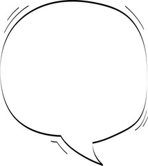 Hand drawn bubbles illustration on transparent background.