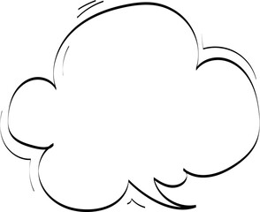 Hand drawn bubbles illustration on transparent background.