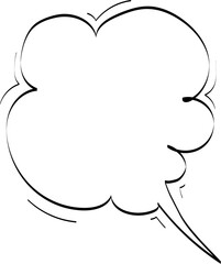 Hand drawn bubbles illustration on transparent background.