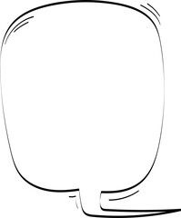 Hand drawn bubbles illustration on transparent background.