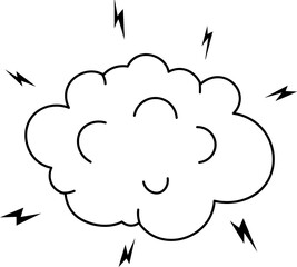 Hand drawn bubbles illustration on transparent background.