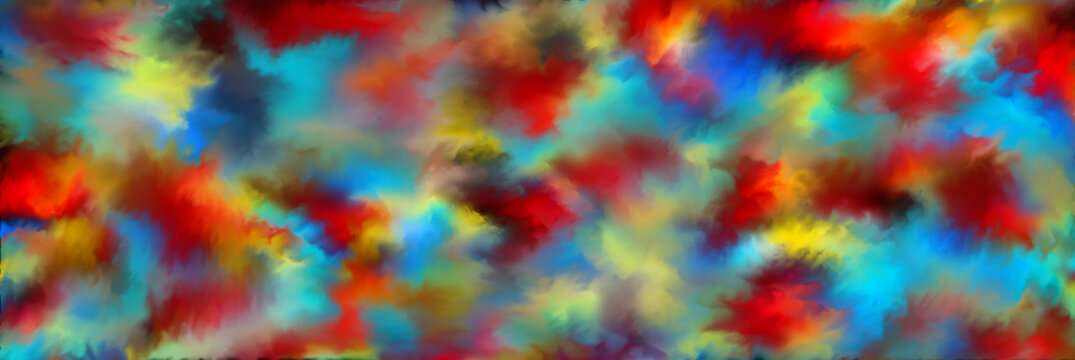 Abstract clouds. Modern futuristic pattern. Multicolor dynamic background. Colored fluid explosion. abstract clouds design for poster. 3d rendering