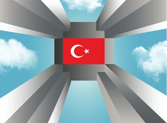 Canakkale Turkey - March 18 1915: 18 mart canakkale zaferi vector illustration. (18 March, Canakkale Victory Day Turkey celebration card.)
