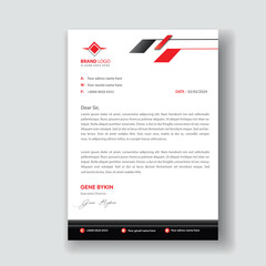 Modern and professional company business letterhead template design