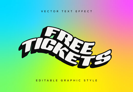 Bold Wavy Text Effect Mockup