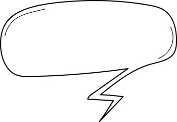 Hand drawn bubbles illustration on transparent background.