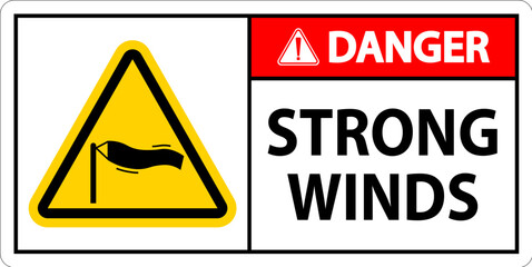 Obraz premium Water Safety Sign Danger - Strong Winds