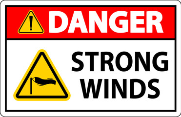 Water Safety Sign Danger - Strong Winds