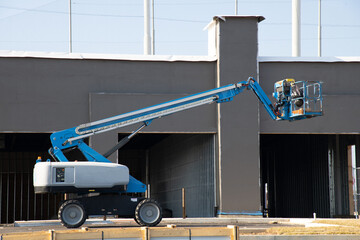 telescopic platform crane machine lift hydraulic outdoor job metal