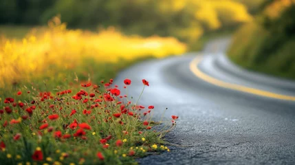 Fotobehang poppies in the field © reddish