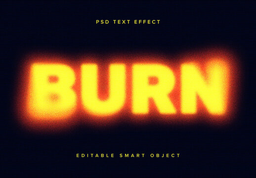 Dissolving Texture Text Effect Mockup