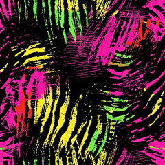 Colourful neon abstract pattern design, animalistic style 