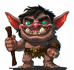 Smiling Troll Warrior character.