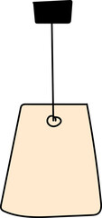 Hand drawn lamp illustration on transparent background.
