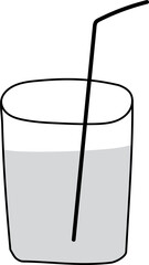 Fototapeta na wymiar Hand drawn drink illustration on transparent background. 