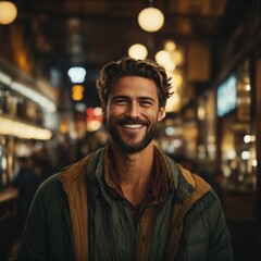 Obraz premium portrait of a person in a city