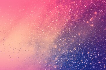 spray of fine particles across a gradient from pink to deep blue, resembling a cosmic sky or a fantasy nebula.