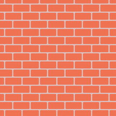 Seamless background of brown brick wall. Vector illustration.